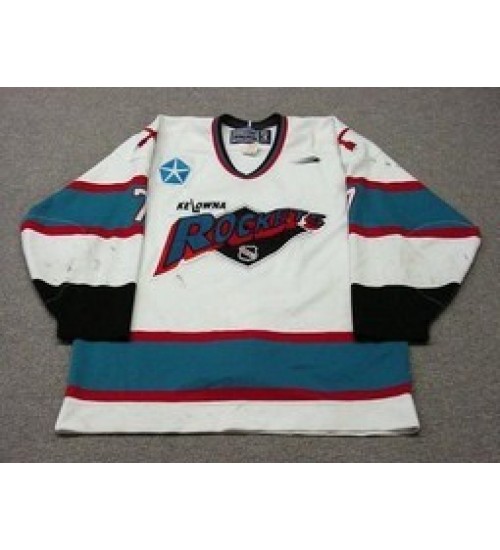 Custom WHL Kelowna Rockets 98 99 Nobr Home Hockey Jersey White